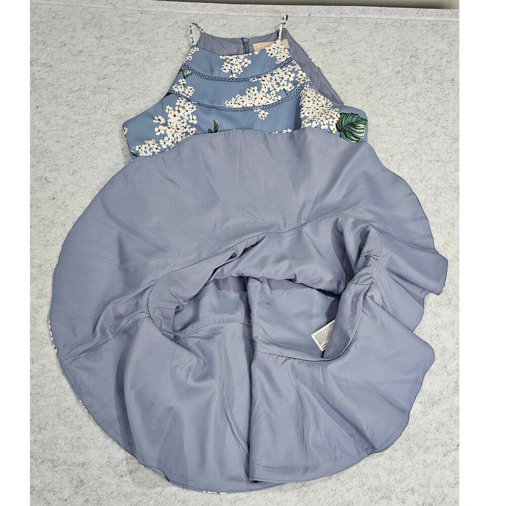 Keepsake Dress Wild Thoughts, Ruffled Curved Hem, Lined, Floral, Sexy, New Sz L - Picture 7 of 13